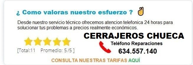 cerrajero Chueca precio